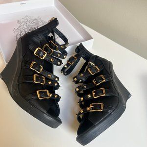 UES Upper Echelon Wedge Gladiator Sandals